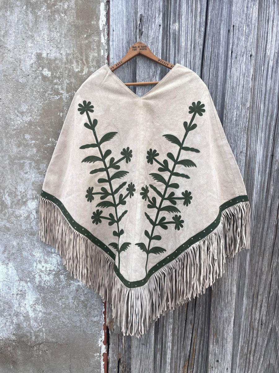 Vintage Leather Poncho from Alaska