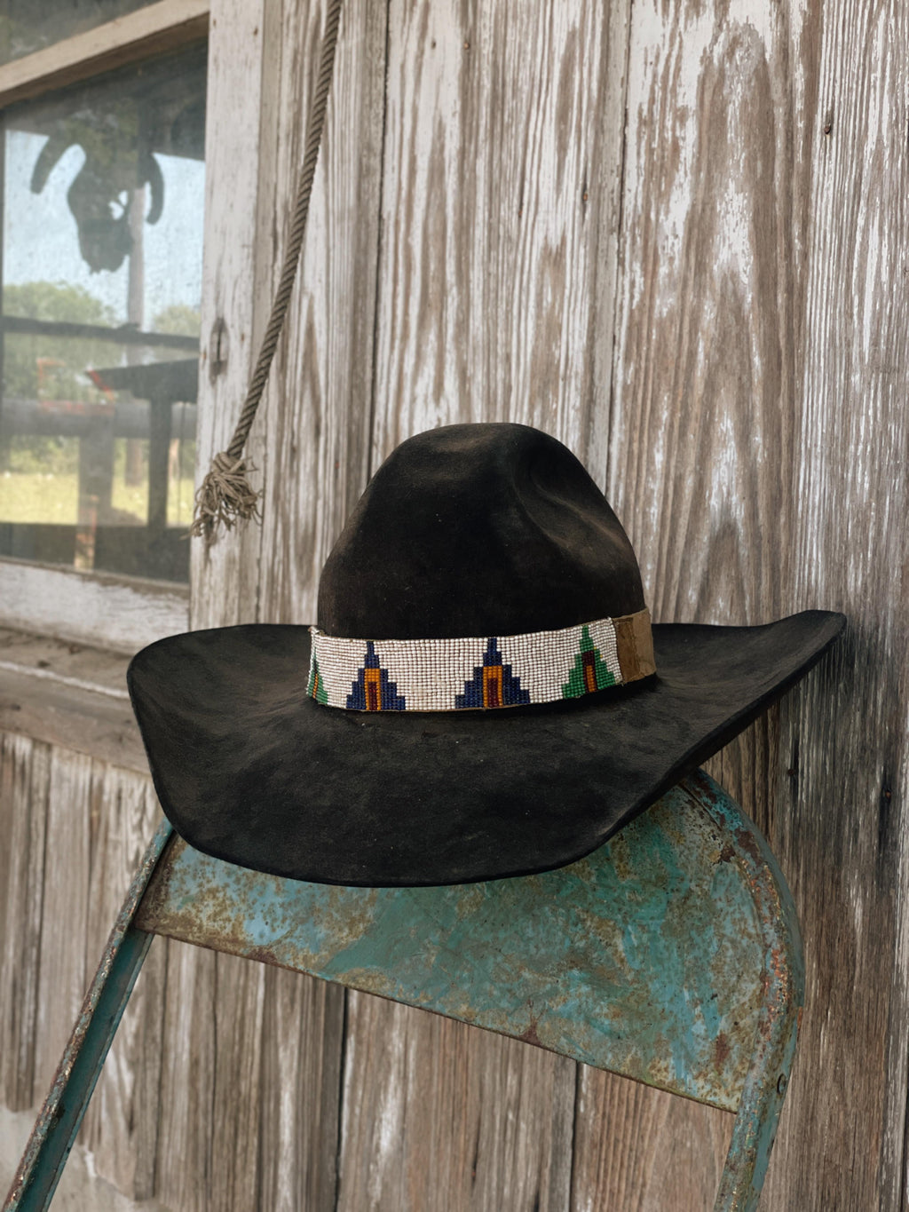 Antique Beaded Hat Band