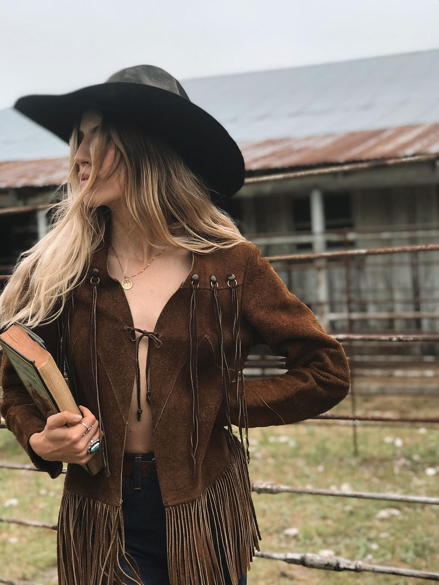 Hippie fringe jacket shop