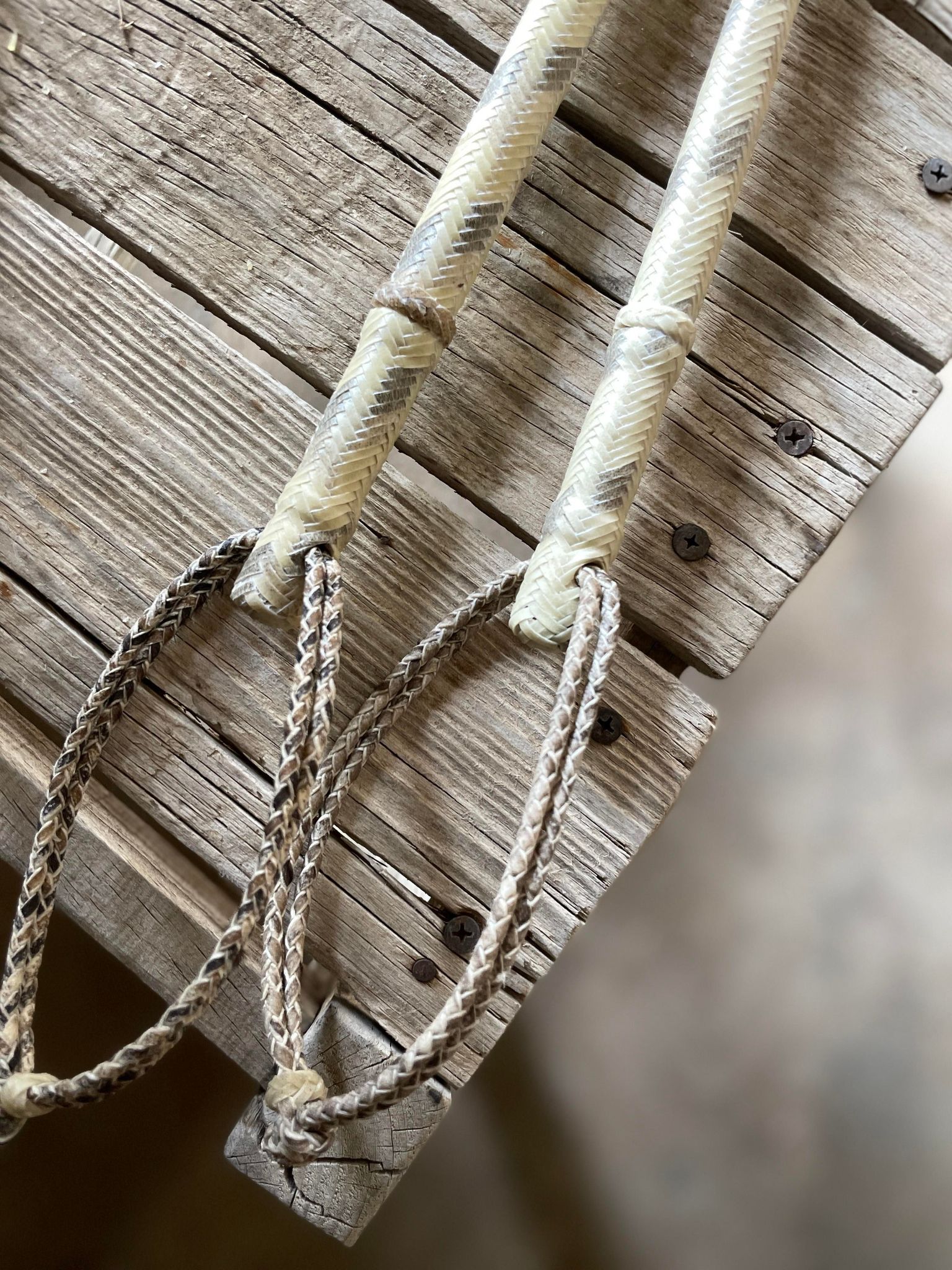 Finely Braided Charro Style Rawhide Quirt