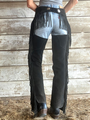 Vintage Black Star Chaps - S/M