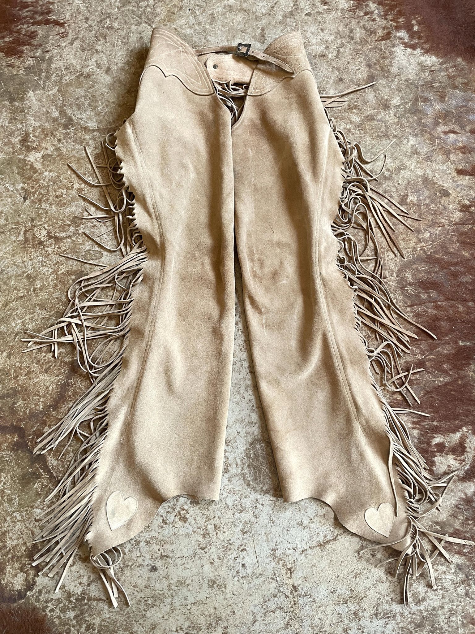 Vintage Heart Chaps - tall S/M