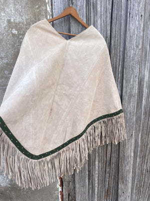 Vintage Leather Poncho from Alaska