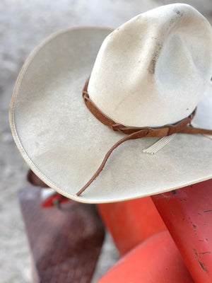 Handmade Reversible Hat Band (Saddle Brown)