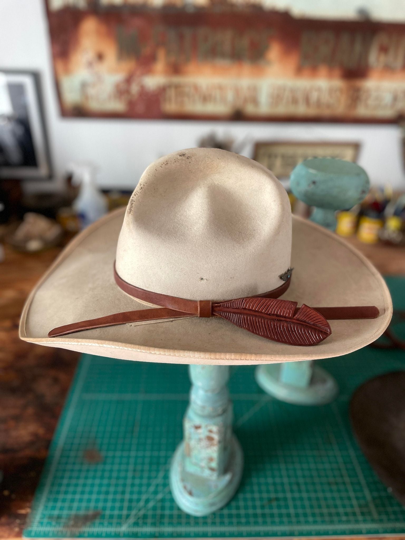 Handmade Feather Hat Band
