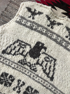 Vintage Wool Cowichan Sweater Vest