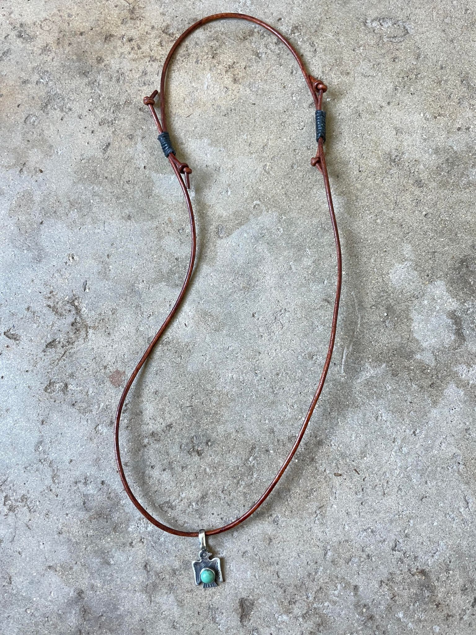 Mini Turquoise Bird Charm Necklace