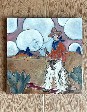 Cowpoke Oil Painting by Chad Isham