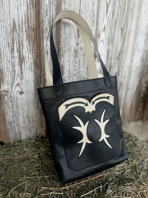Cowboy Boot Top Inspired Tote