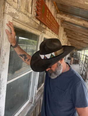 Antique Beaded Hat Band