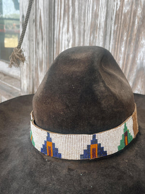 Antique Beaded Hat Band