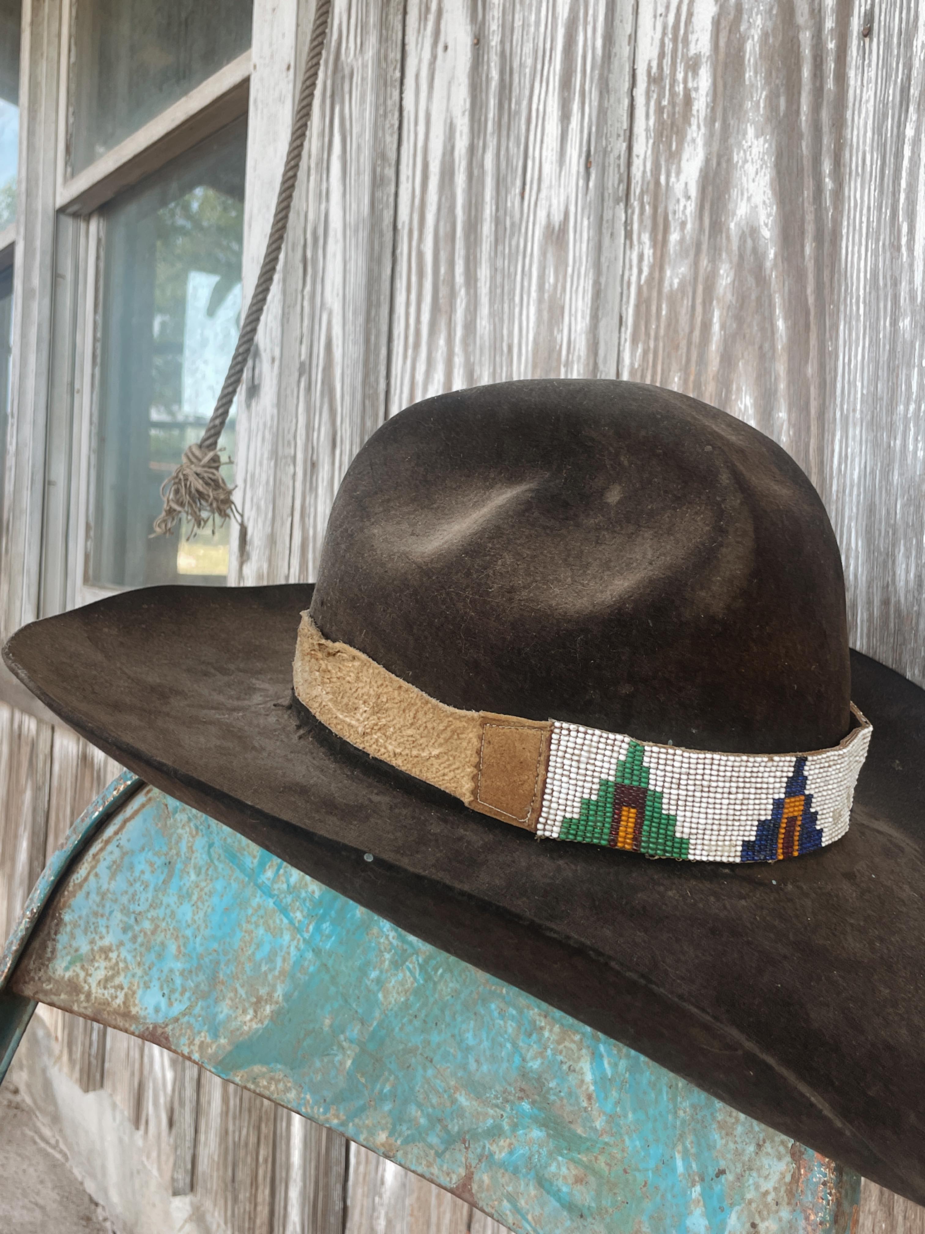 Antique Beaded Hat Band