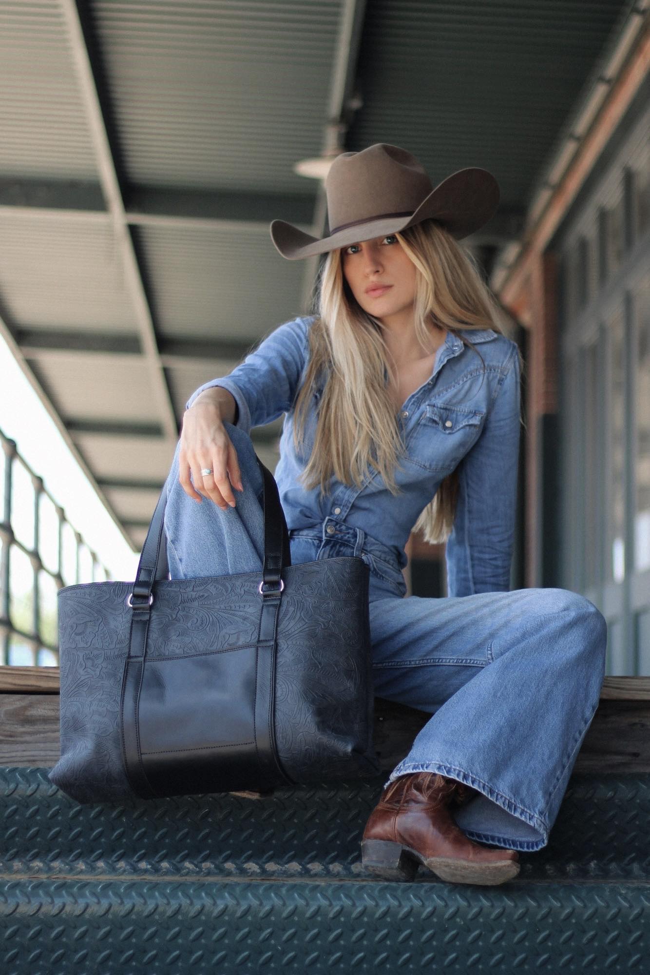 Handmade Blue Roan Bag