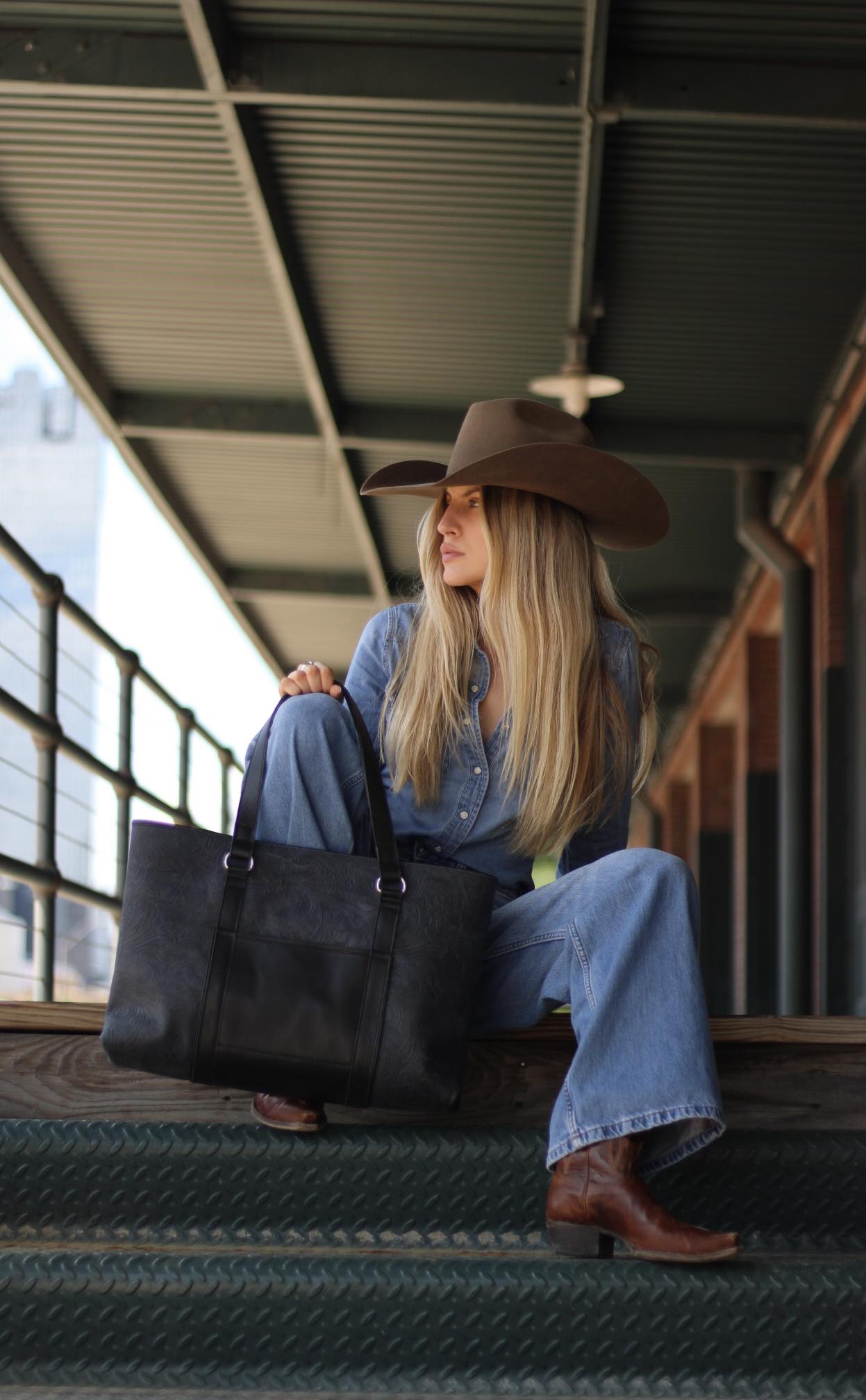 Handmade Blue Roan Bag