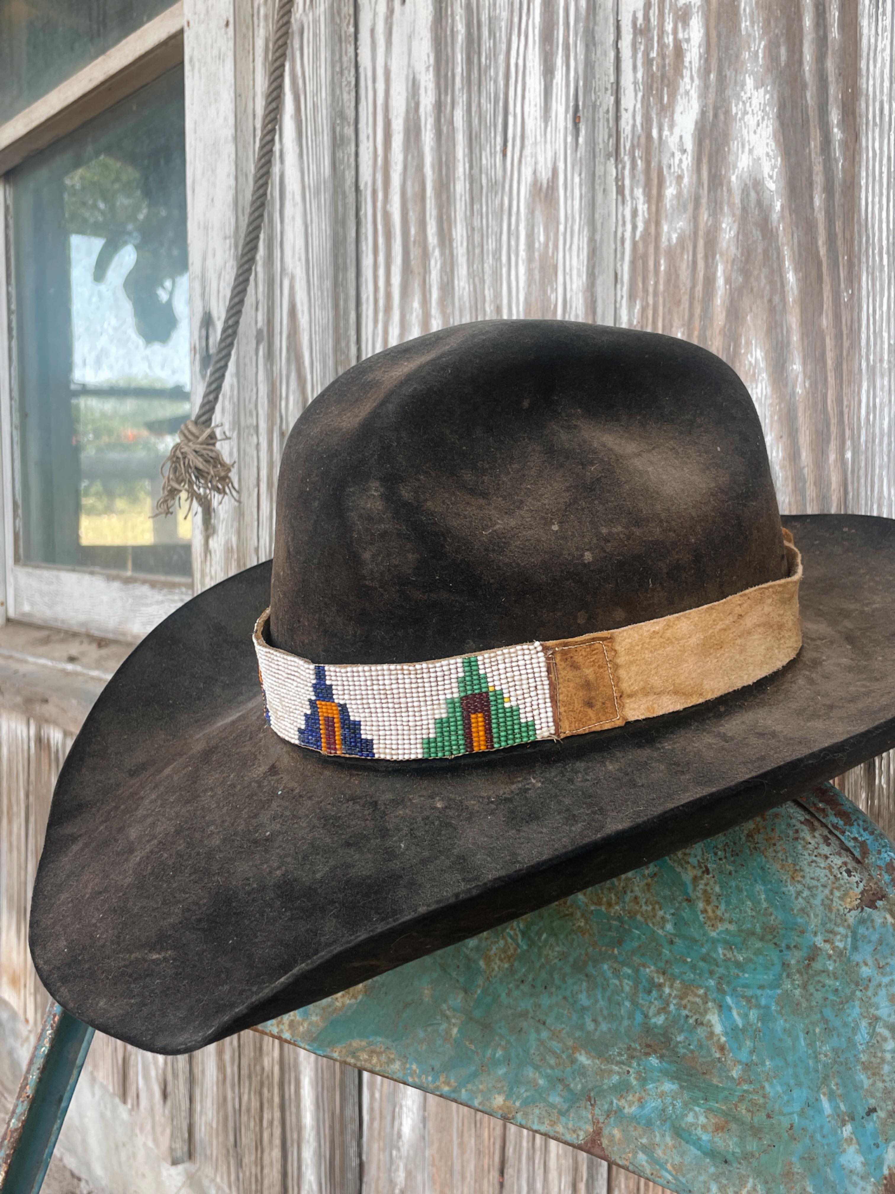 Antique Beaded Hat Band