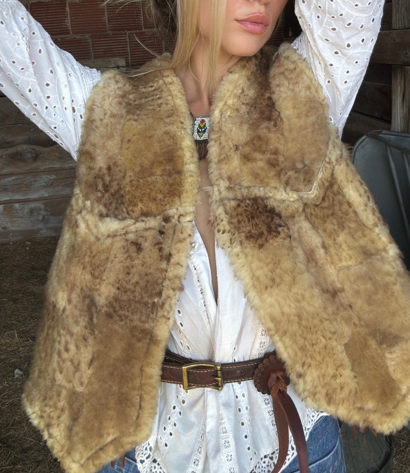 Vintage Sheepskin Vest