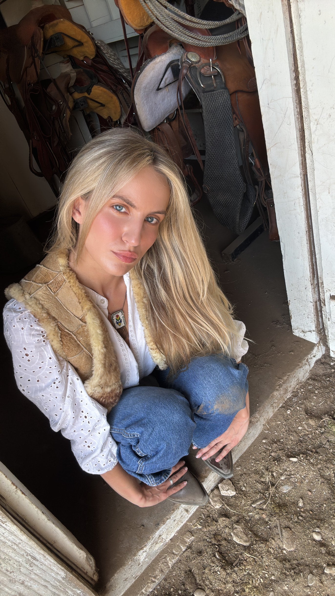 Vintage Sheepskin Vest