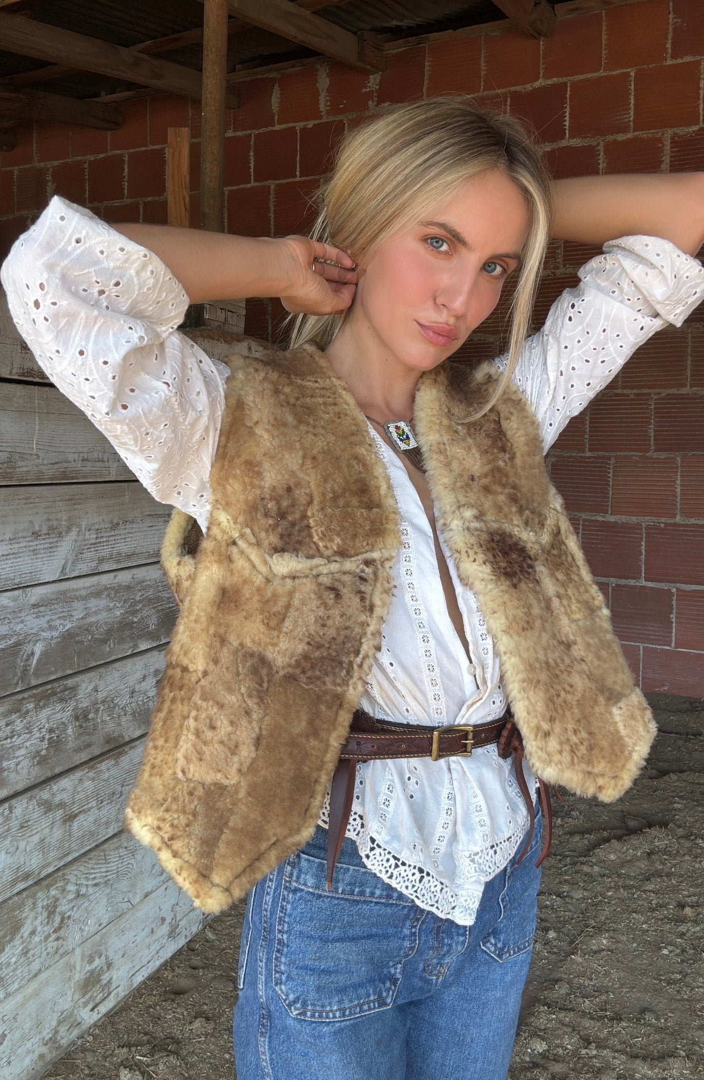 Vintage Sheepskin Vest