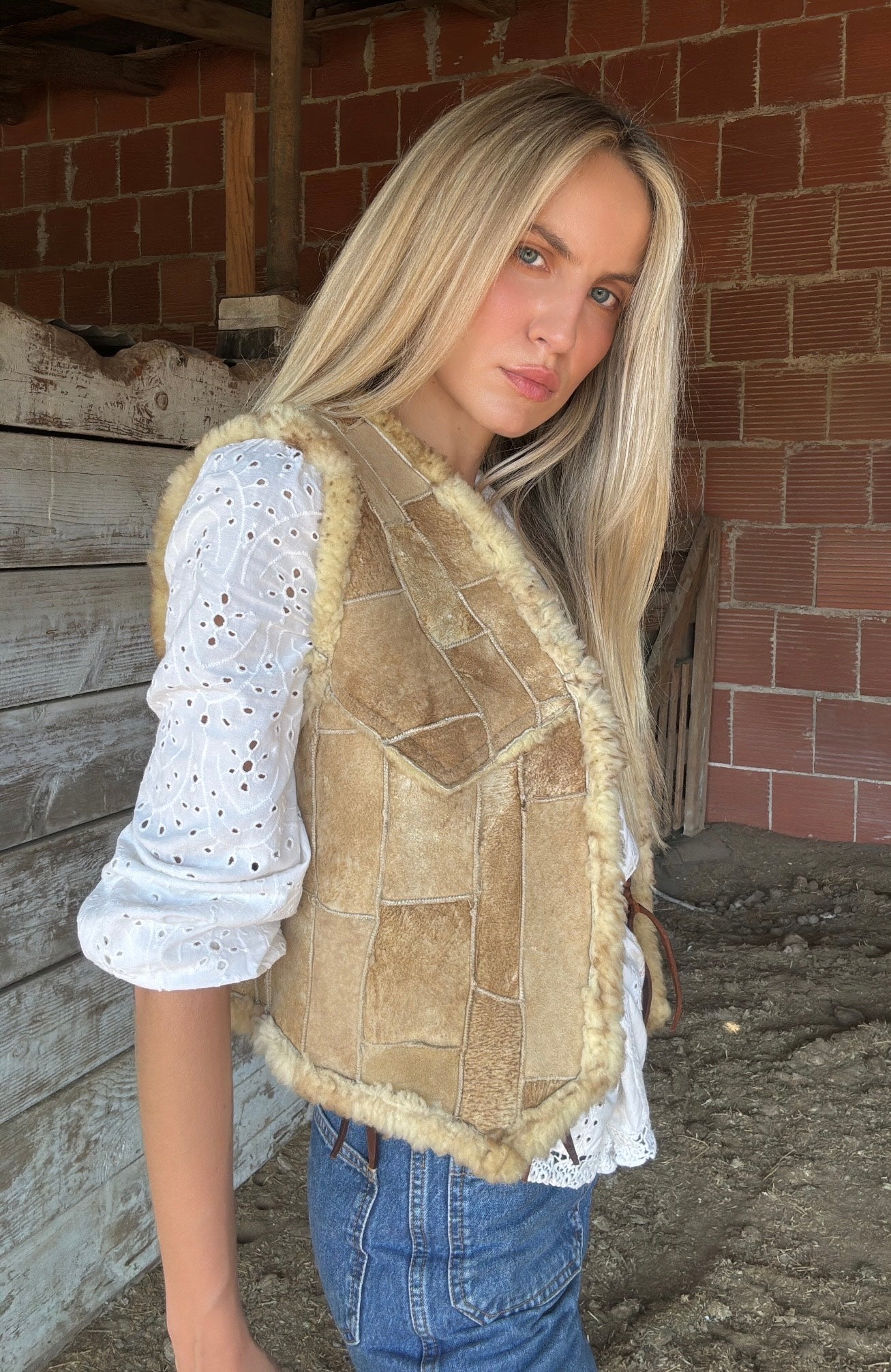 Vintage Sheepskin Vest