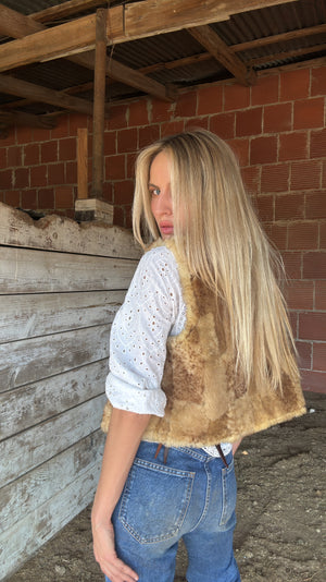 Vintage Sheepskin Vest