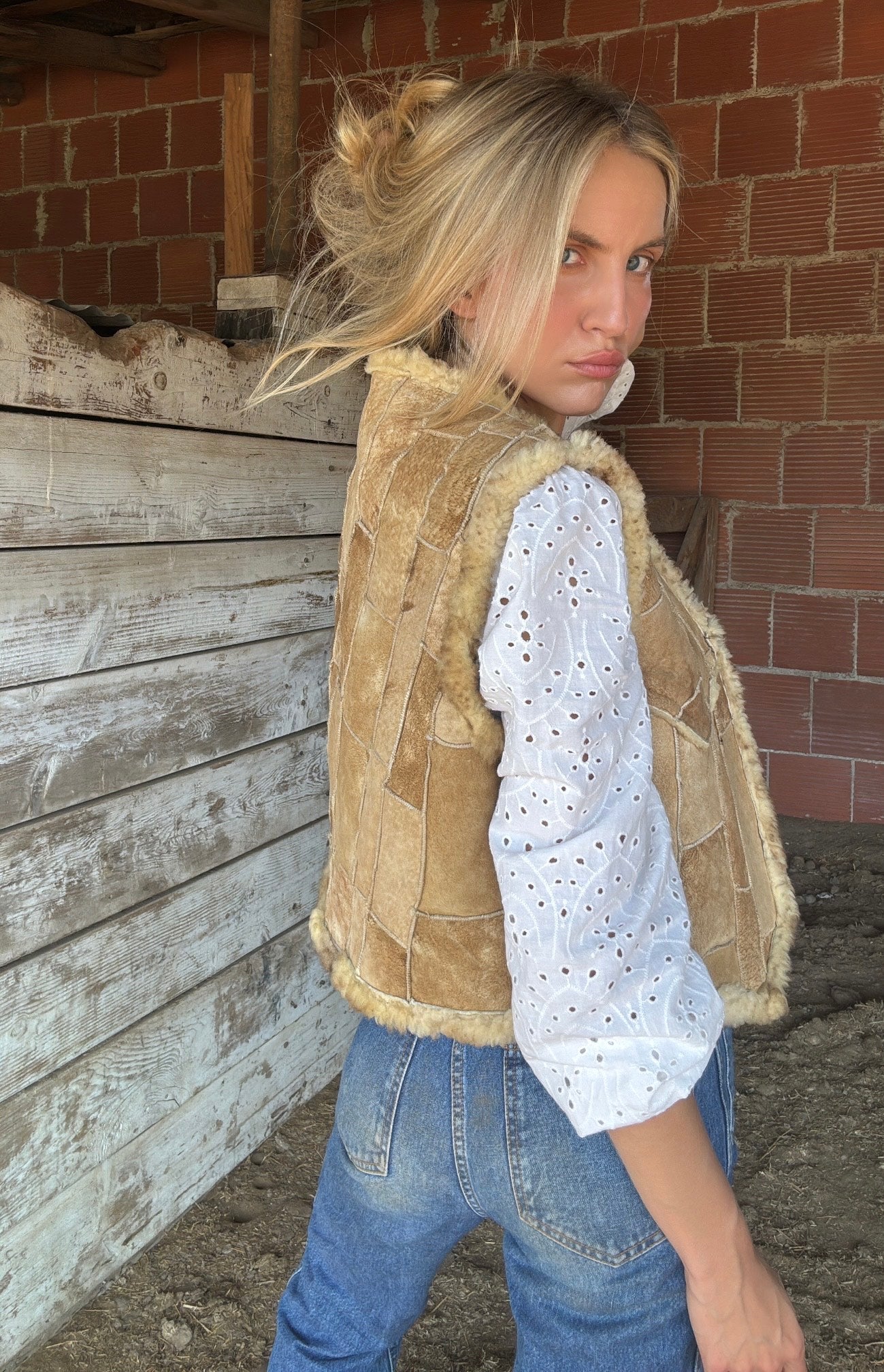 Vintage Sheepskin Vest