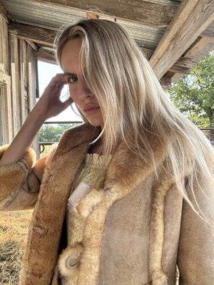 Vintage Western Sheepskin Jacket