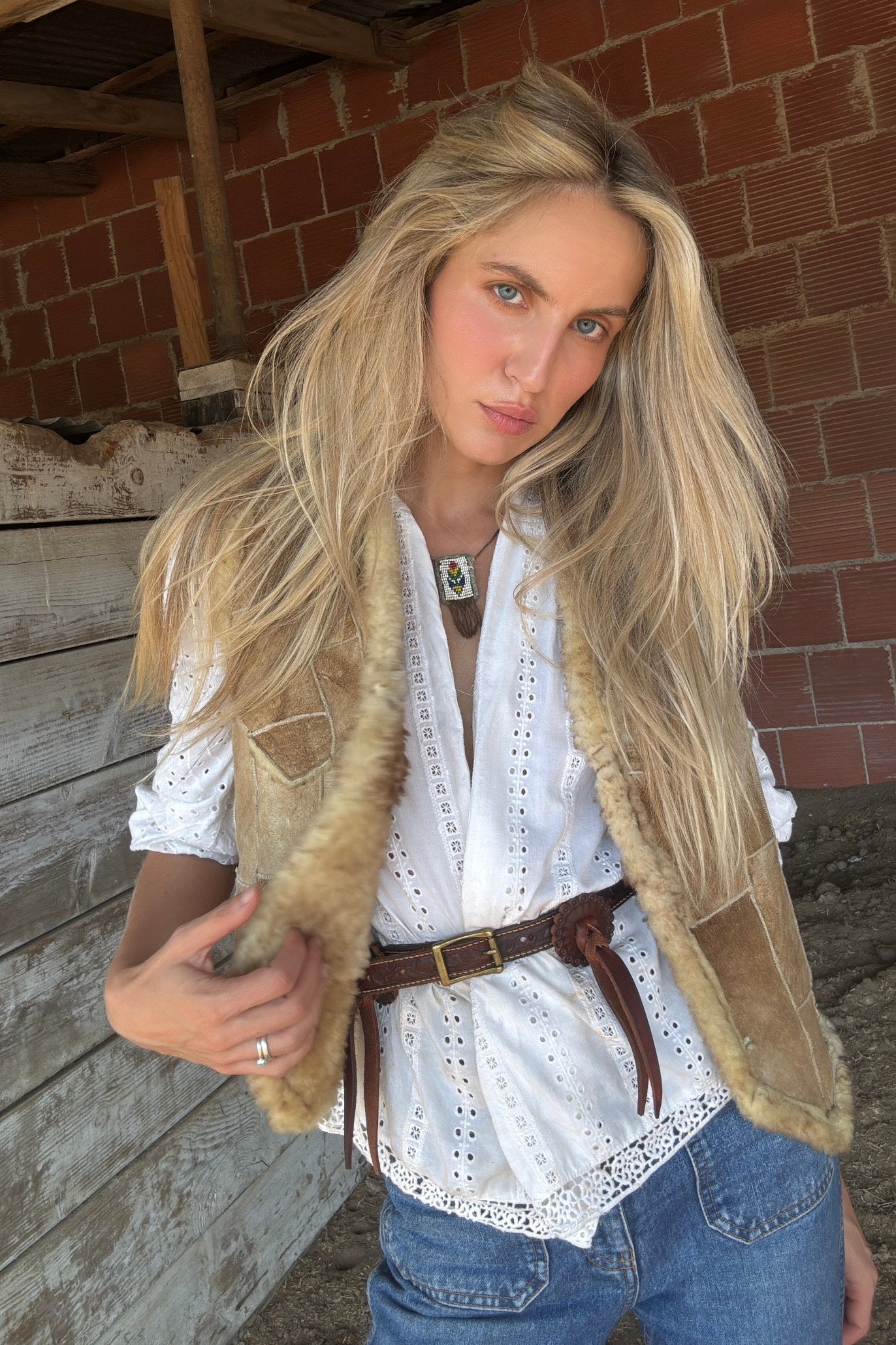 Vintage Sheepskin Vest