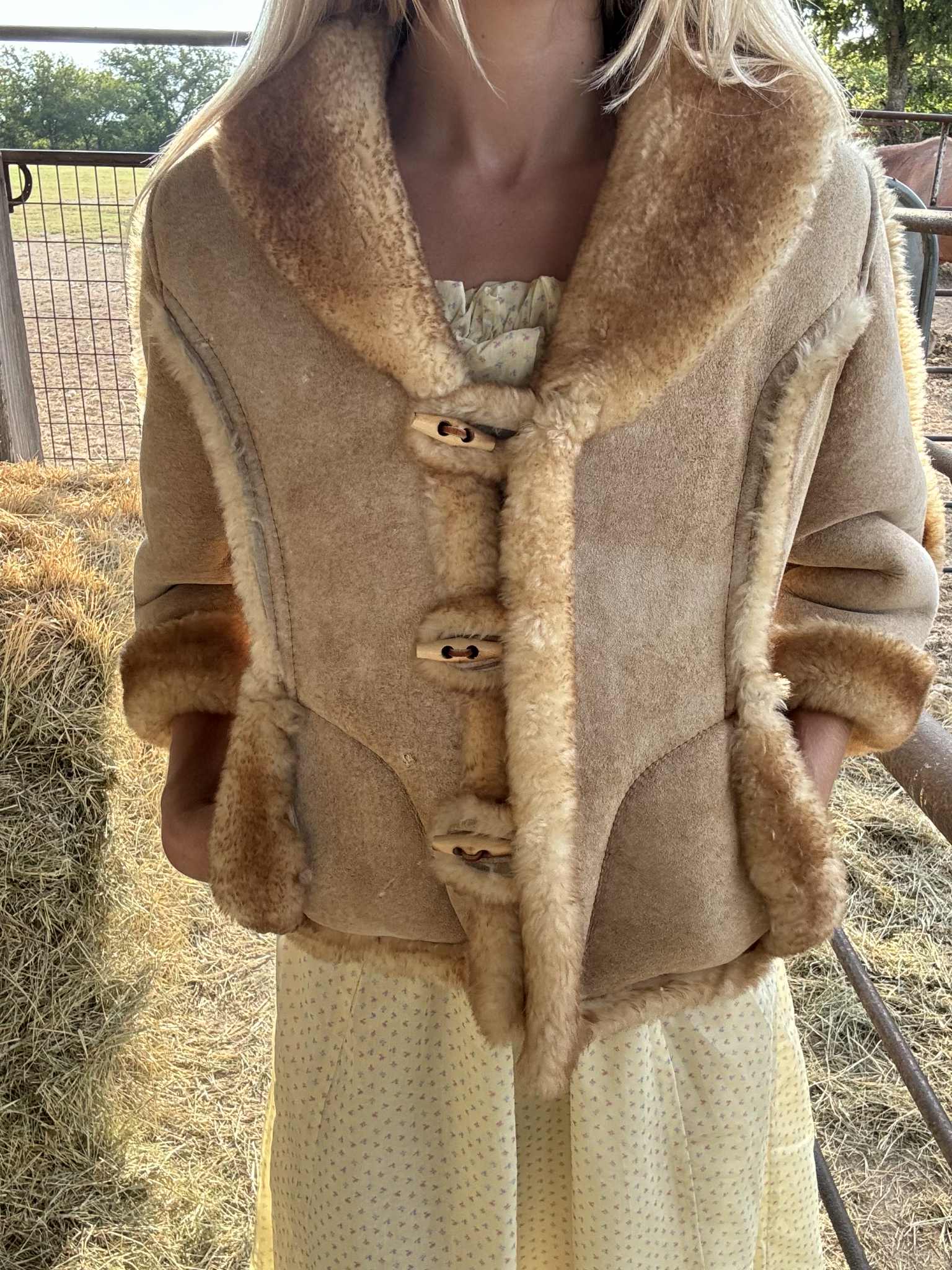 Vintage Western Sheepskin Jacket