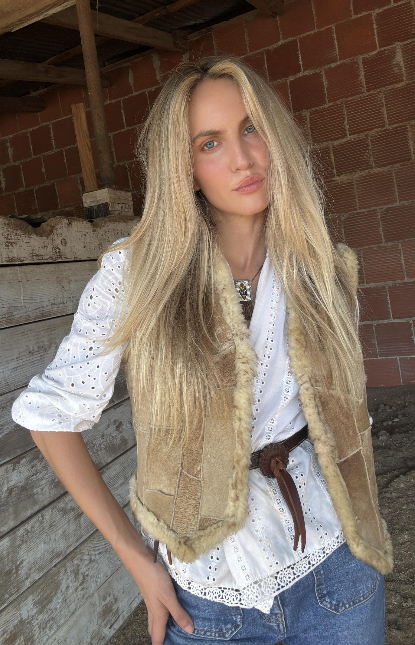 Vintage Sheepskin Vest