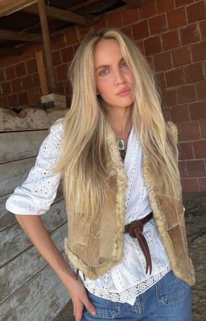 Vintage Sheepskin Vest