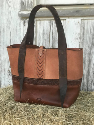 Hand Carved Rough Out Tote