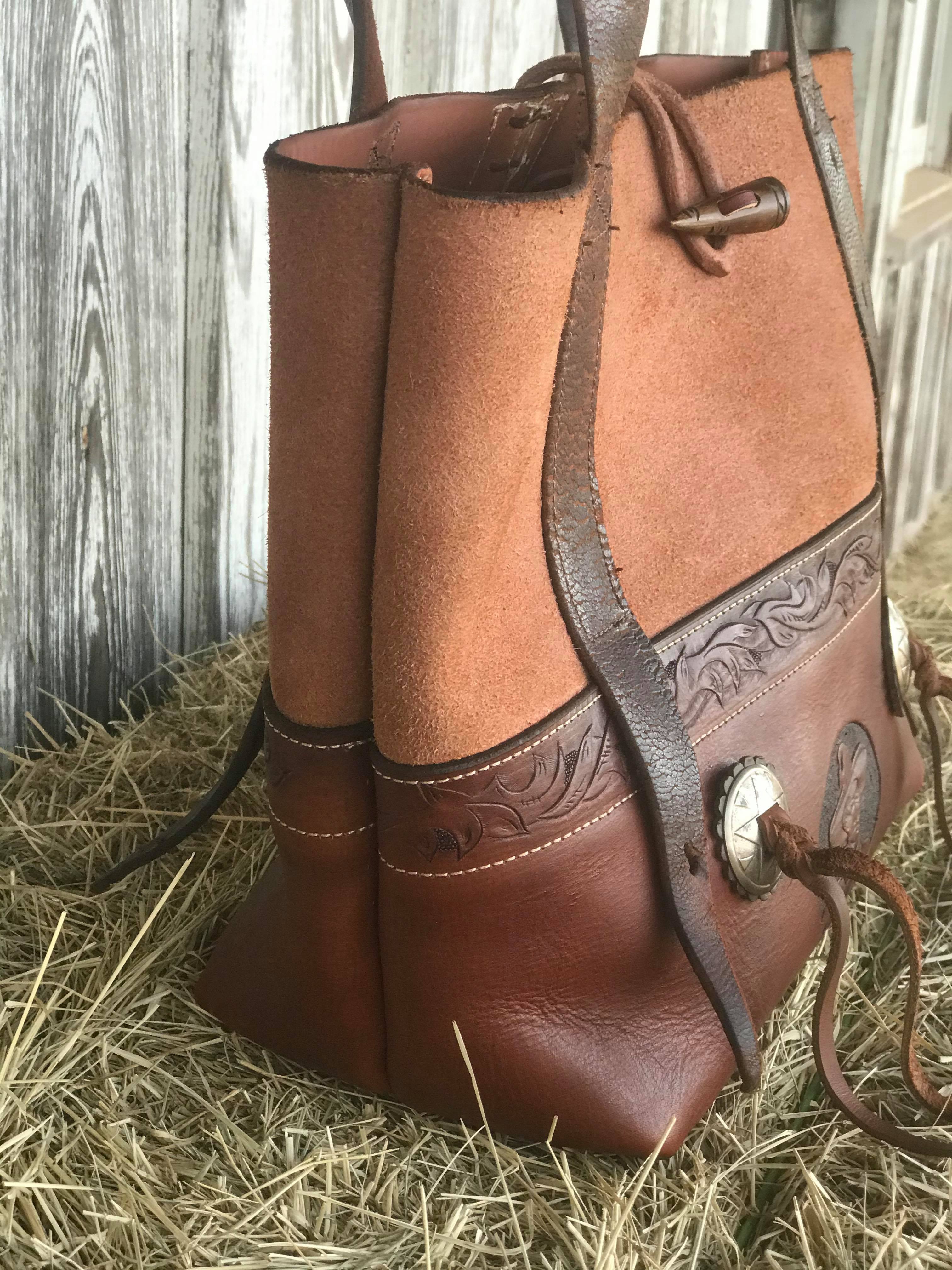 Hand Carved Rough Out Tote