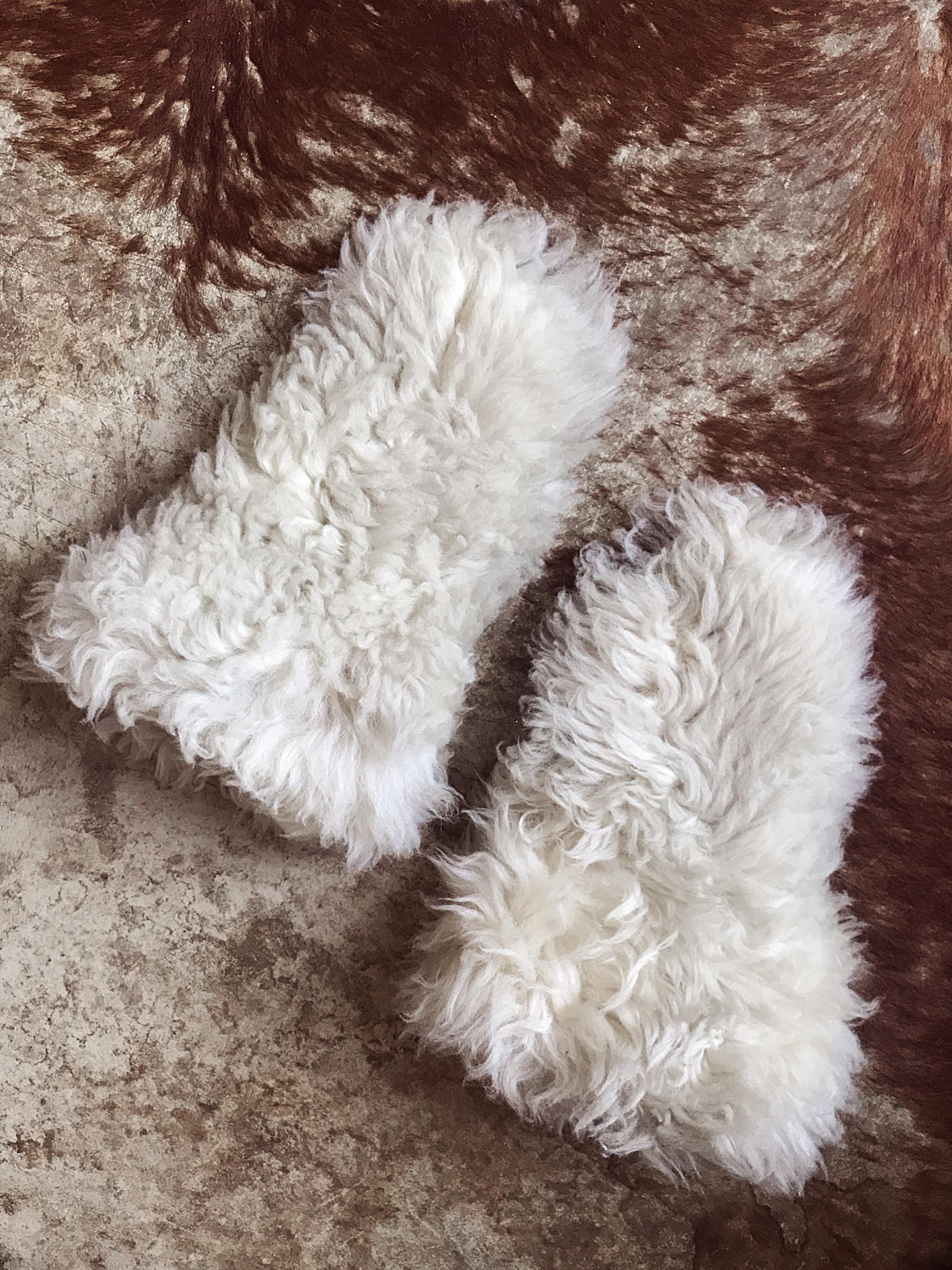 Vintage Sheepskin Fur Mittens