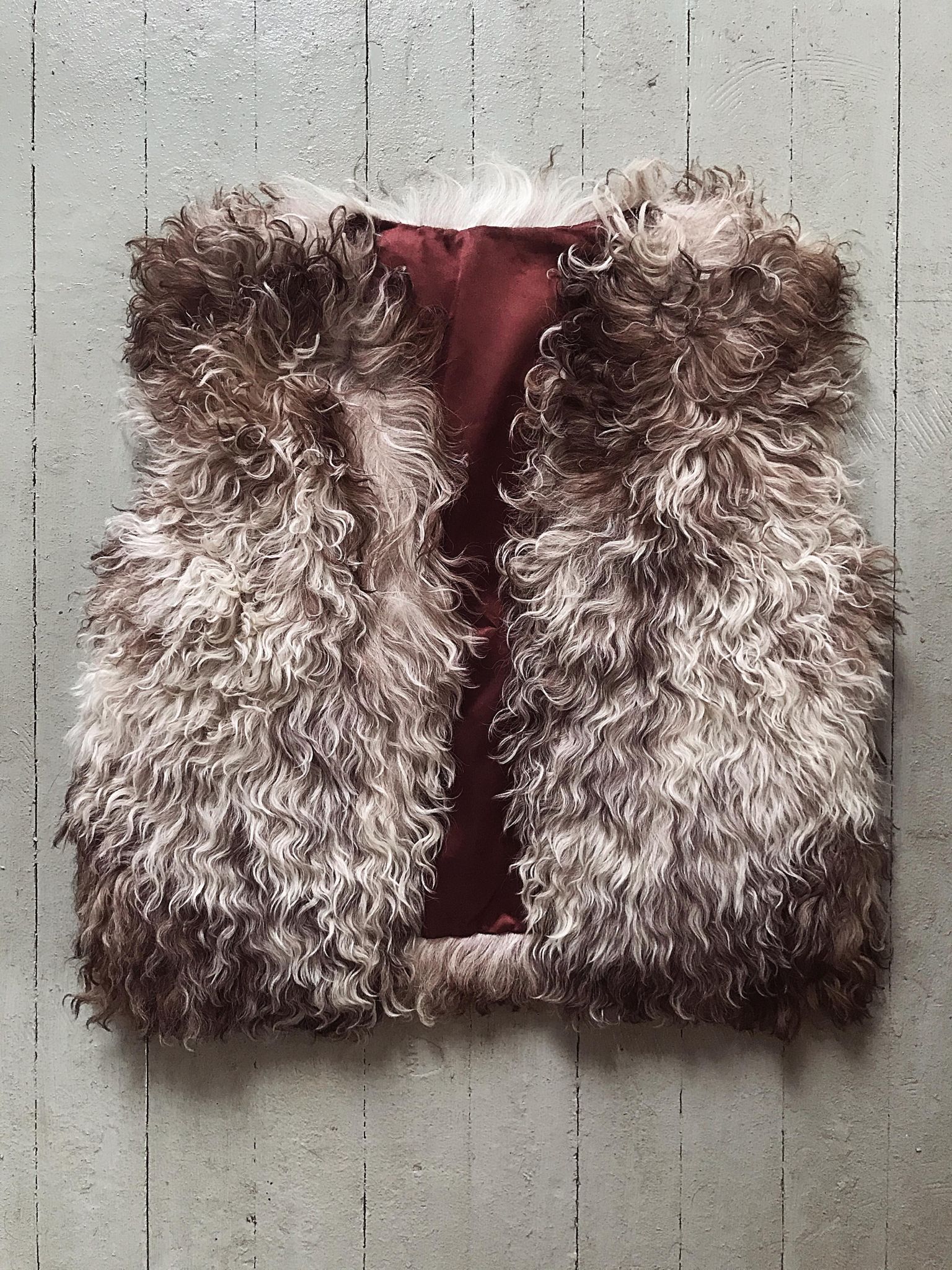 Vintage Curly Sheepskin Vest