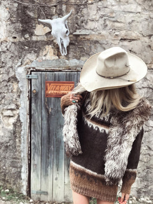 Vintage Curly Sheepskin Vest