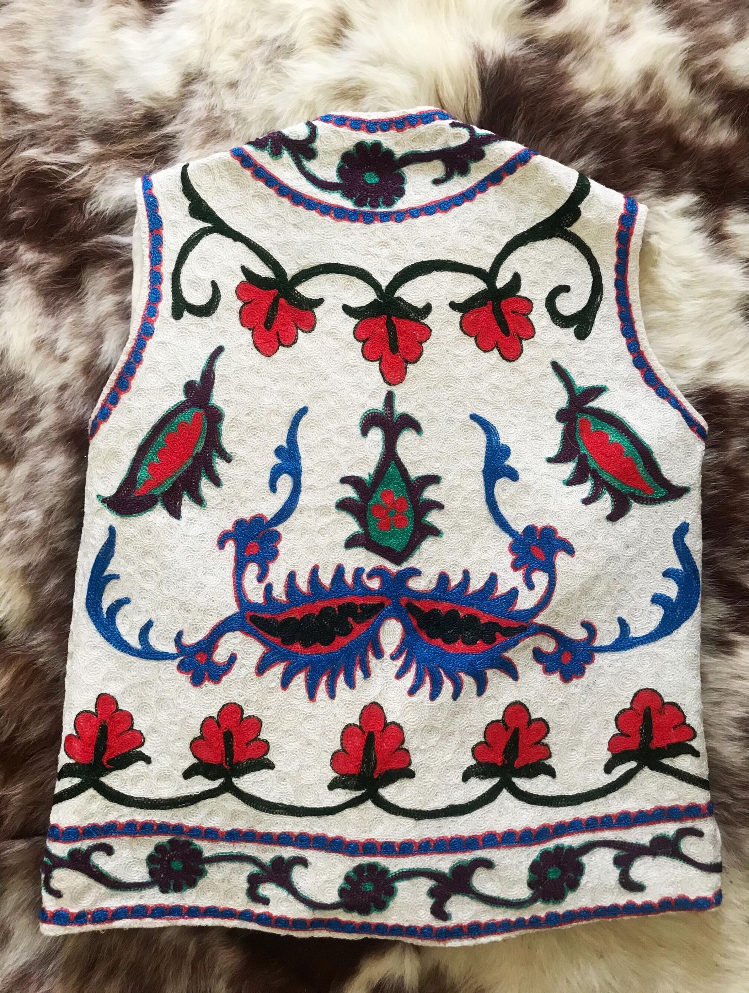 Vintage Hungarian Chain Stitched Vest