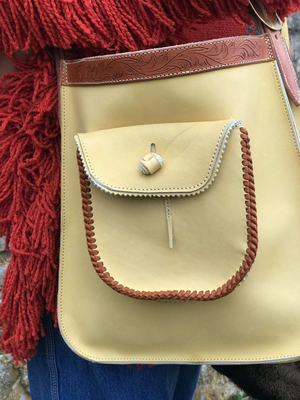 Handmade Chap Leather Bag