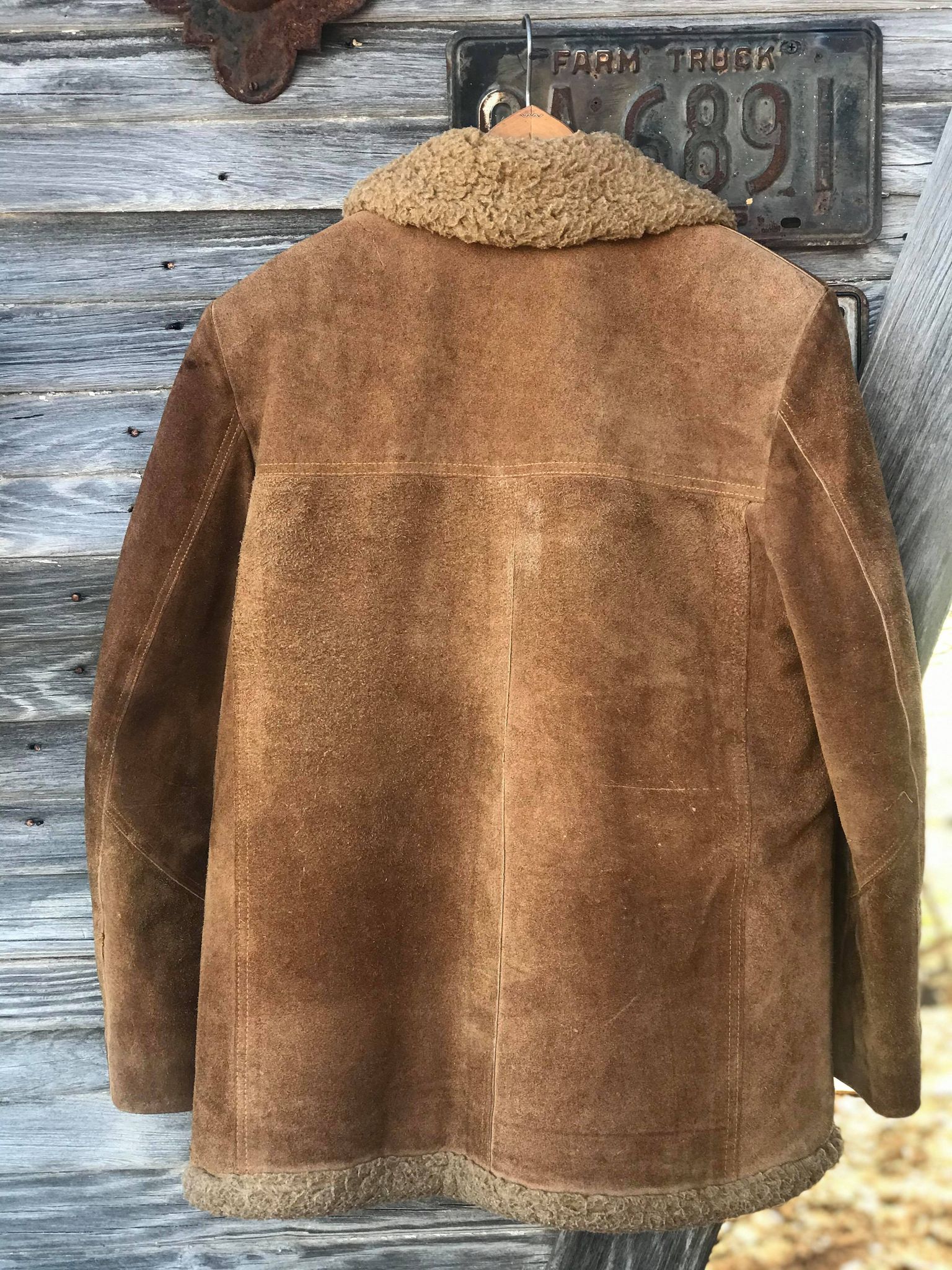 Vintage Leather Barn Coat