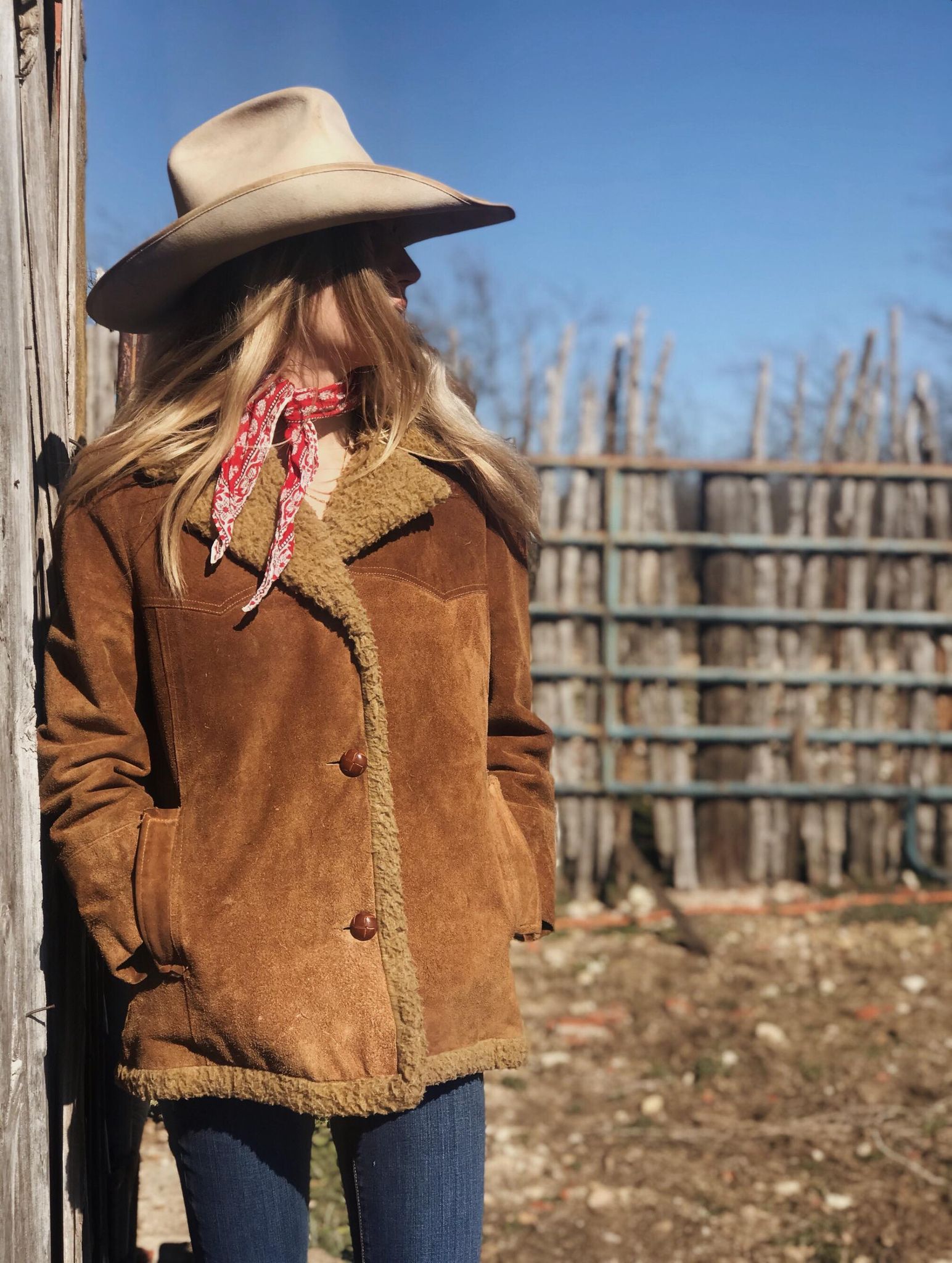 Vintage Leather Barn Coat