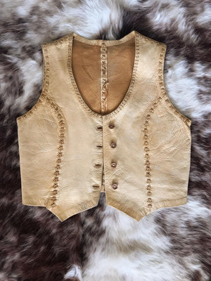 Vintage Hand-Stitched Deerskin Vest