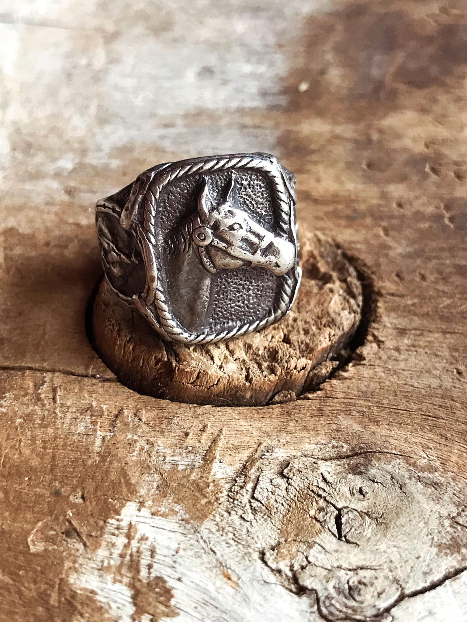 Vintage Sterling Horse Head Ring