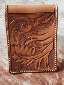 Hand Carved Leather Wallet