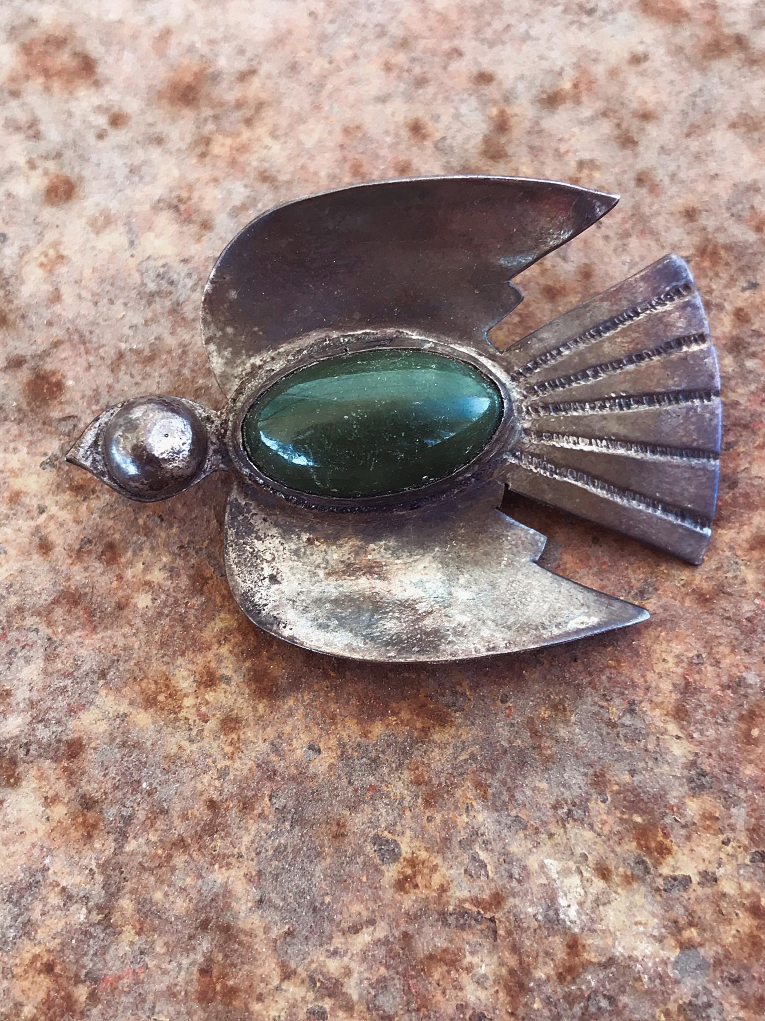 1950's Turquoise Bird Pin