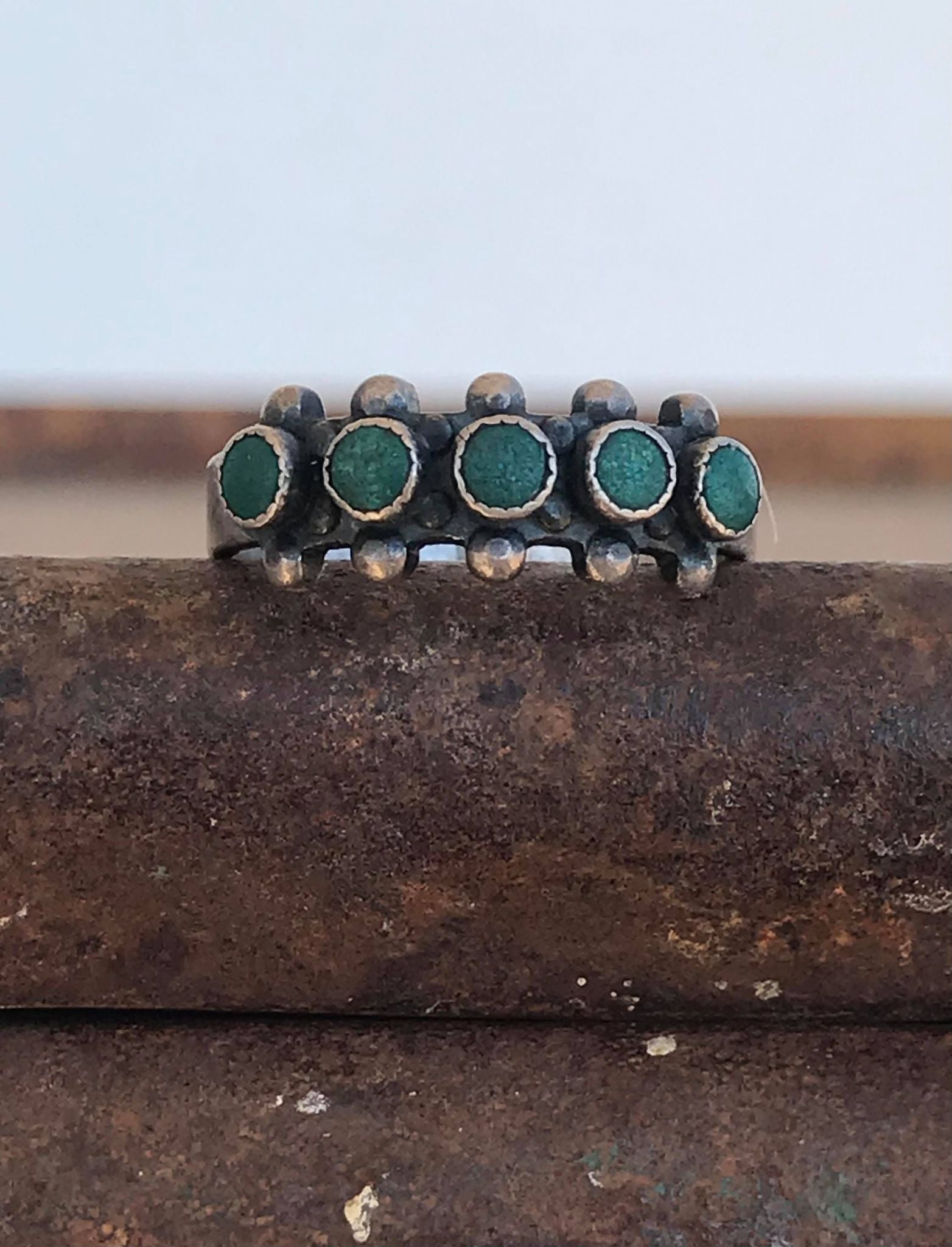 Vintage Sterling Silver and Turquoise Ring