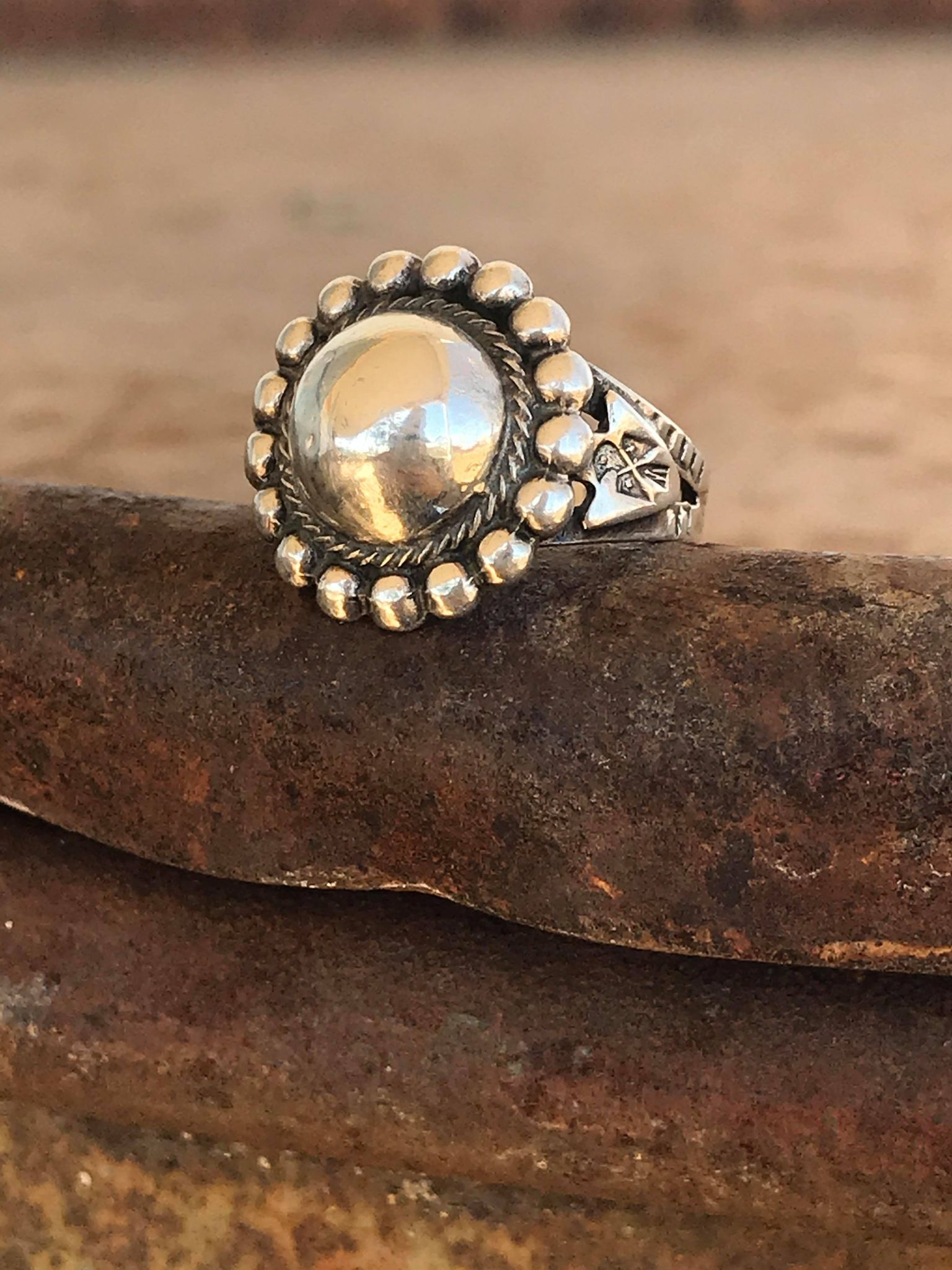Vintage Sterling Silver Thunderbird Ring