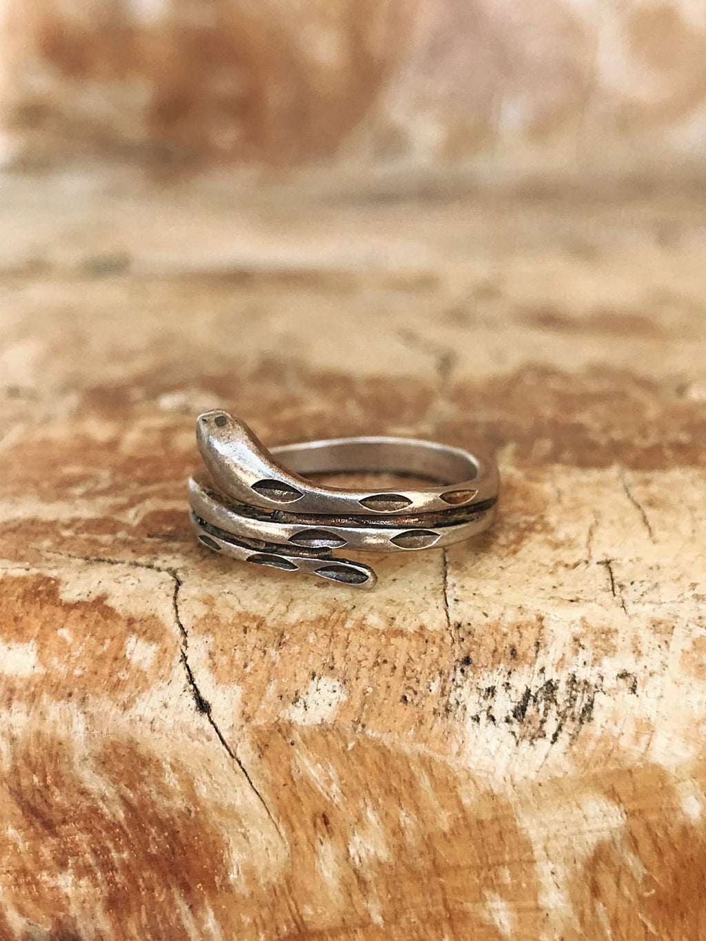Vintage Sterling Silver Snake Ring