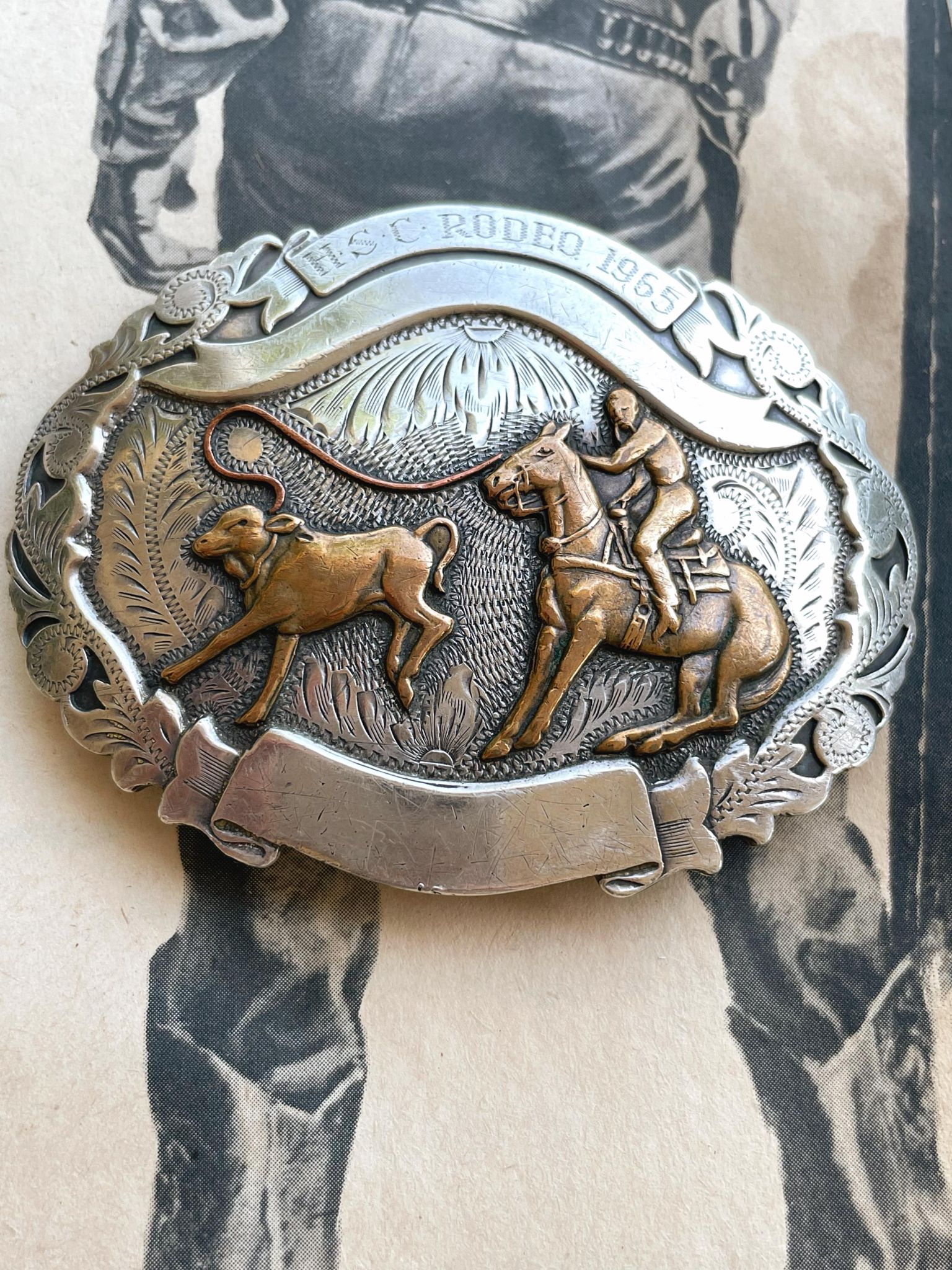 Vintage Rodeo Trophy Buckle