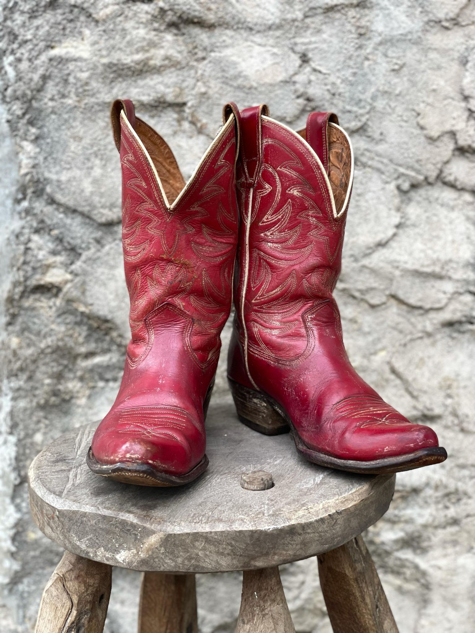 Vintage Red Cowboy Boots