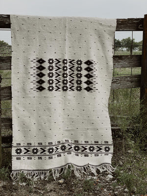 Vintage Mexican Saltillo Serape Blanket