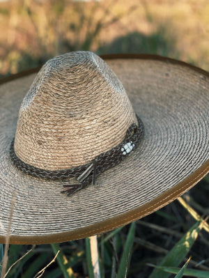 Vintage Mexican Western Straw Summer Hat Size 7 1/8
